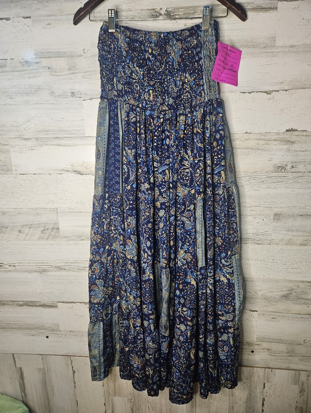 NWT Earthbound Trading Co Hippie Boho Print Tube Top Dress or skirt Small